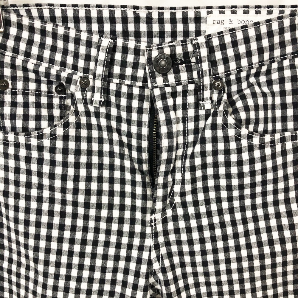 Rag & Bone 10 Inch Capri Gingham pants Size 25 - Picture 3 of 7